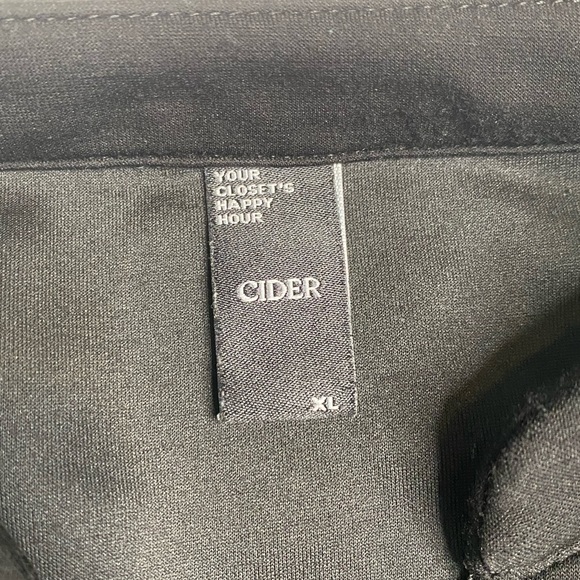 Cider black blouse top short sleeve incredibly soft XL women - Picture 3 of 5